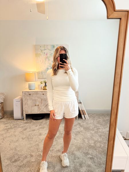 All white Amazon women’s outfit!! Neutral! So comfy! Size M in shorts and shirt!! #amazon 

#LTKfindsunder50 #LTKMostLoved #LTKstyletip