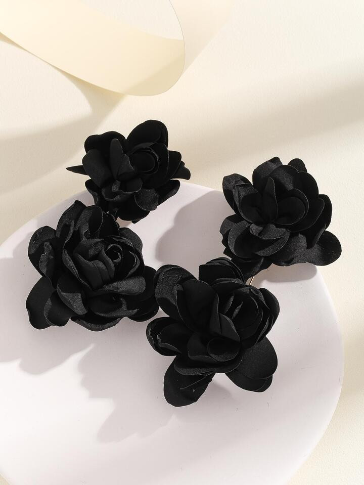 1pair Fashionable Flower Drop Earrings For Women For Daily Decoration | SHEIN