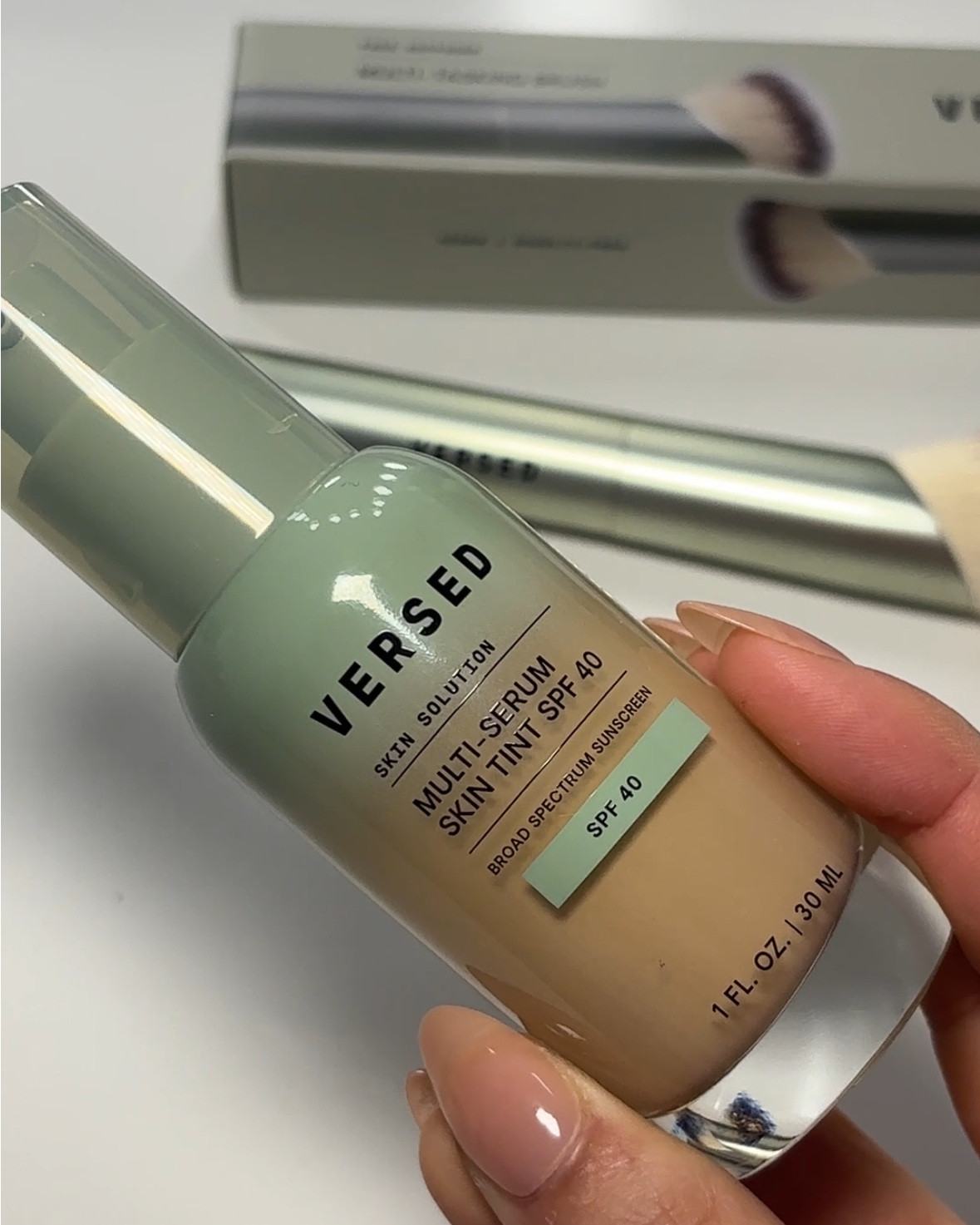 NEW versed tinited moisturizer + brush! 💚 #versedmakeup