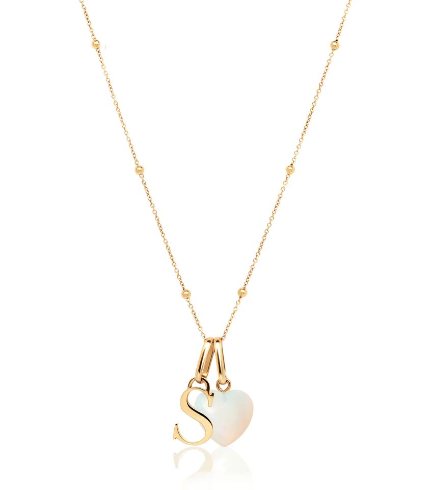 Personalised Initial & Birthstone Necklace (Gold) | Abbott Lyon