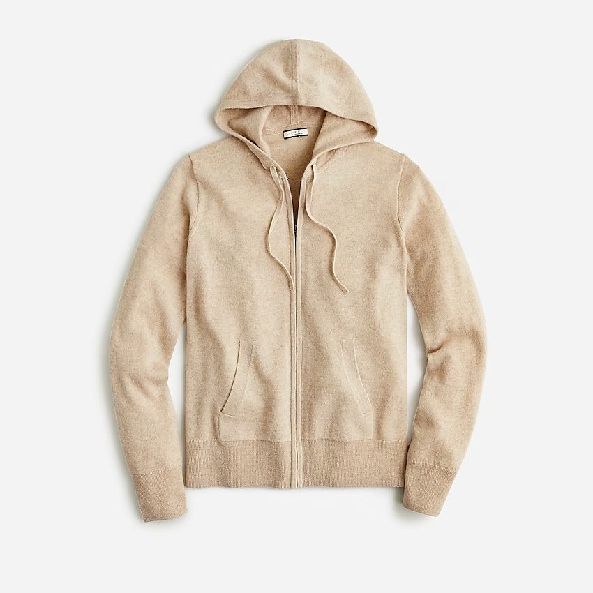 Cashmere full-zip sweater-hoodie | J.Crew US