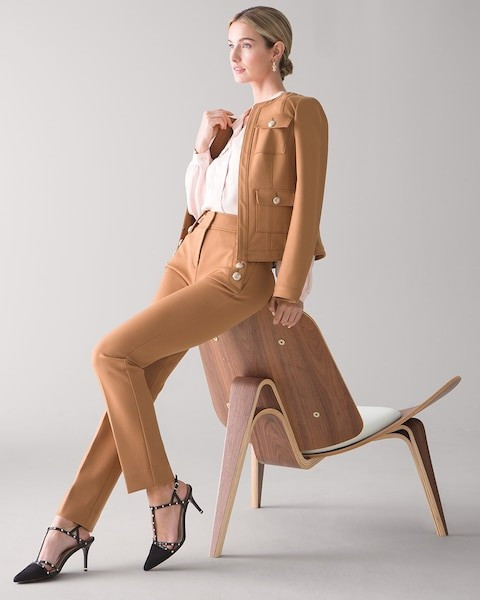 Luxe Stretch Straight Pants | White House Black Market