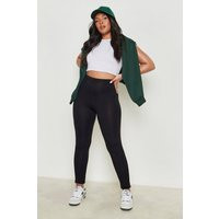 Womens Plus Basic Leggings - Black - 16 | boohoo (US & Canada)