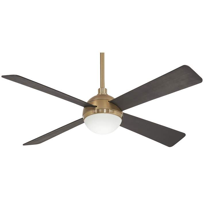 54" Minka Aire Orb Brushed Brass LED Ceiling Fan with Remote Control - #75R62 | Lamps Plus | Lamps Plus