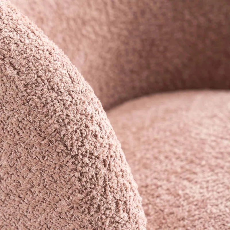 Hadriel Small Swivel Chair,Full Assembled Boucle Upholstered Fabric Barrel Chair,Small Space Armc... | Wayfair North America