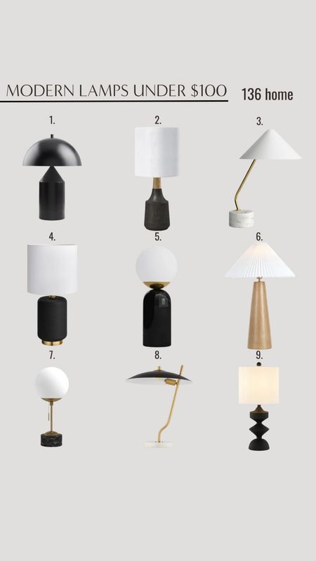 Modern Lamps Under $100 #modern #moderndecor #lamps #lighting #tablelamp #interiordesign #interiordecor #homedecor #homedesign #homedecorfinds #moodboard 

#LTKstyletip #LTKfindsunder100 #LTKhome