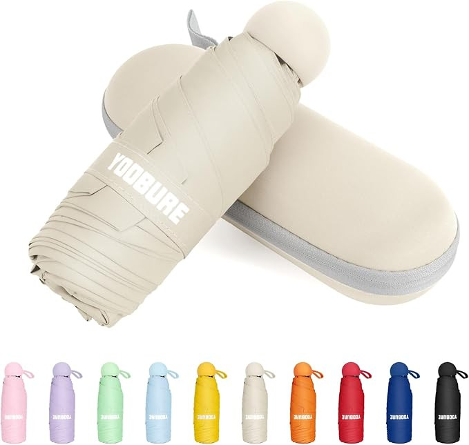 Yoobure Travel Umbrella Portable Compact Umbrellas, Pocket Mini for Purse, Umbrellas for UV Sun &... | Amazon (US)