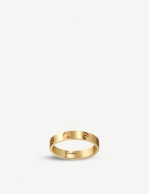 LOVE 18ct yellow-gold ring | Selfridges