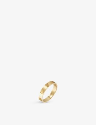 LOVE 18ct yellow-gold ring | Selfridges