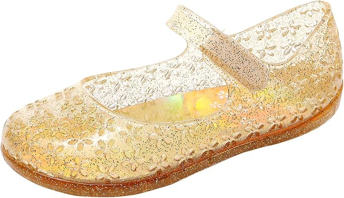 Princess Dress Sandals Jelly Shoes for Toddler Girls Size 8, Blue Bird Nest Layered Lines Mary Ja... | Amazon (US)