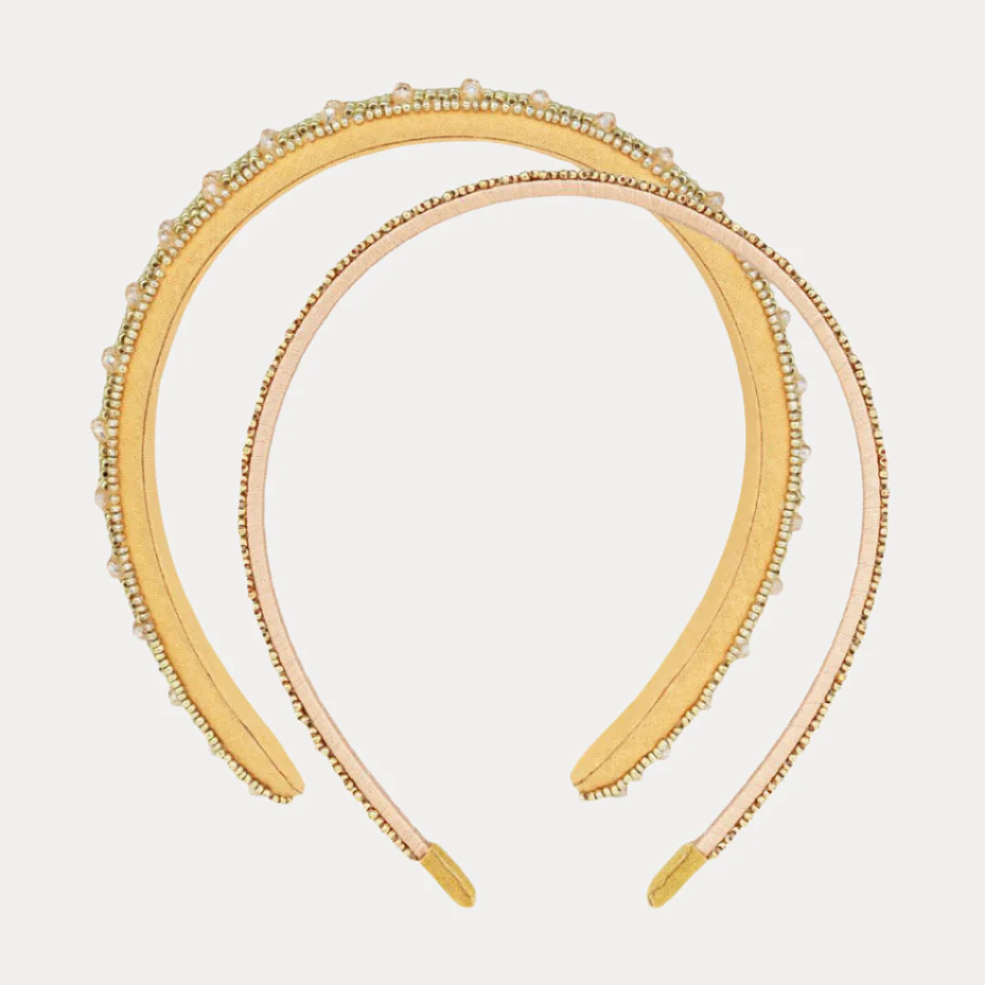 Plaza Duo Headbands - Gold | BuDhaGirl