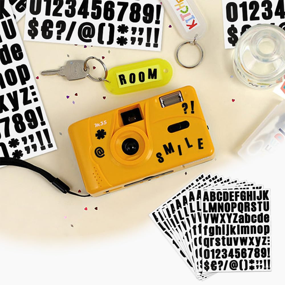 Alphabet Stickers - 10 Sheets Mailbox Numbers, 810 Pcs 1 Inch Vinyl Letters, Black Decals for Mai... | Amazon (US)