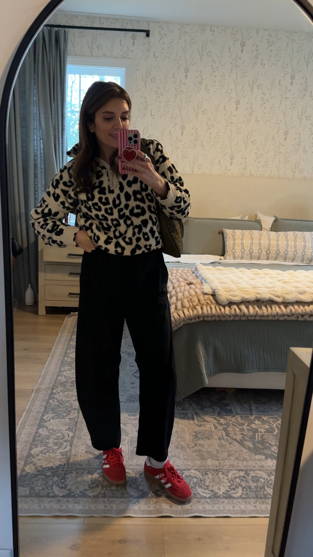 Outfit of the day with favorite fleece and sleek tech barrel leg pants! XS top, small tall pants. 

#LTKootd #LTKSaleAlert #LTKOver40