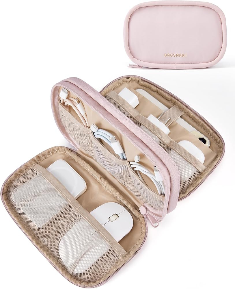 BAGSMART Electronics Organizer Travel Case, Cord Organizer for Travel Essentials for Women, Trave... | Amazon (US)