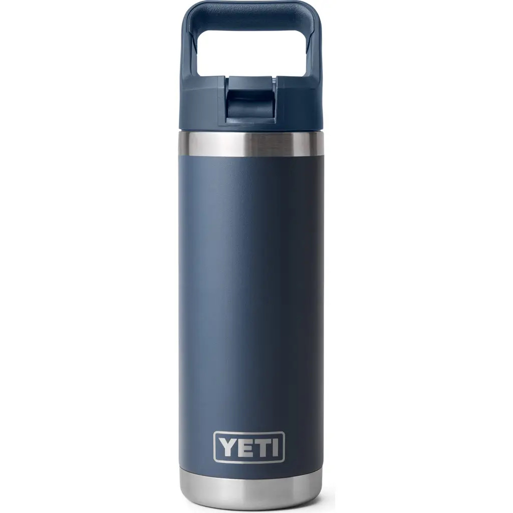 YETI Rambler 18-Ounce Straw Water Bottle in Navy at Nordstrom, Size 18M | Nordstrom