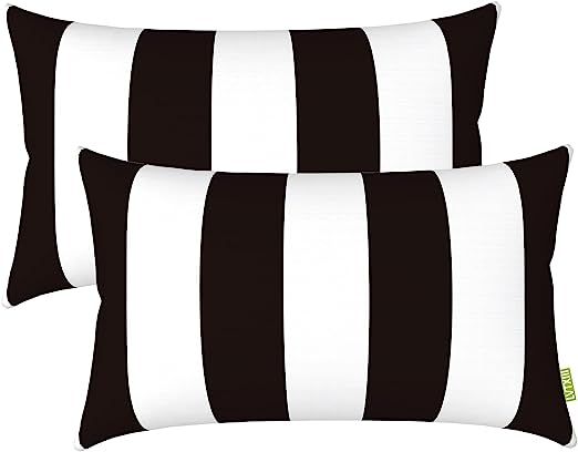 LVTXIII Outdoor/Indoor Lumbar Pillows, Decorative Patio Lumbar Cushions, Fluffy Water Repellent G... | Amazon (US)