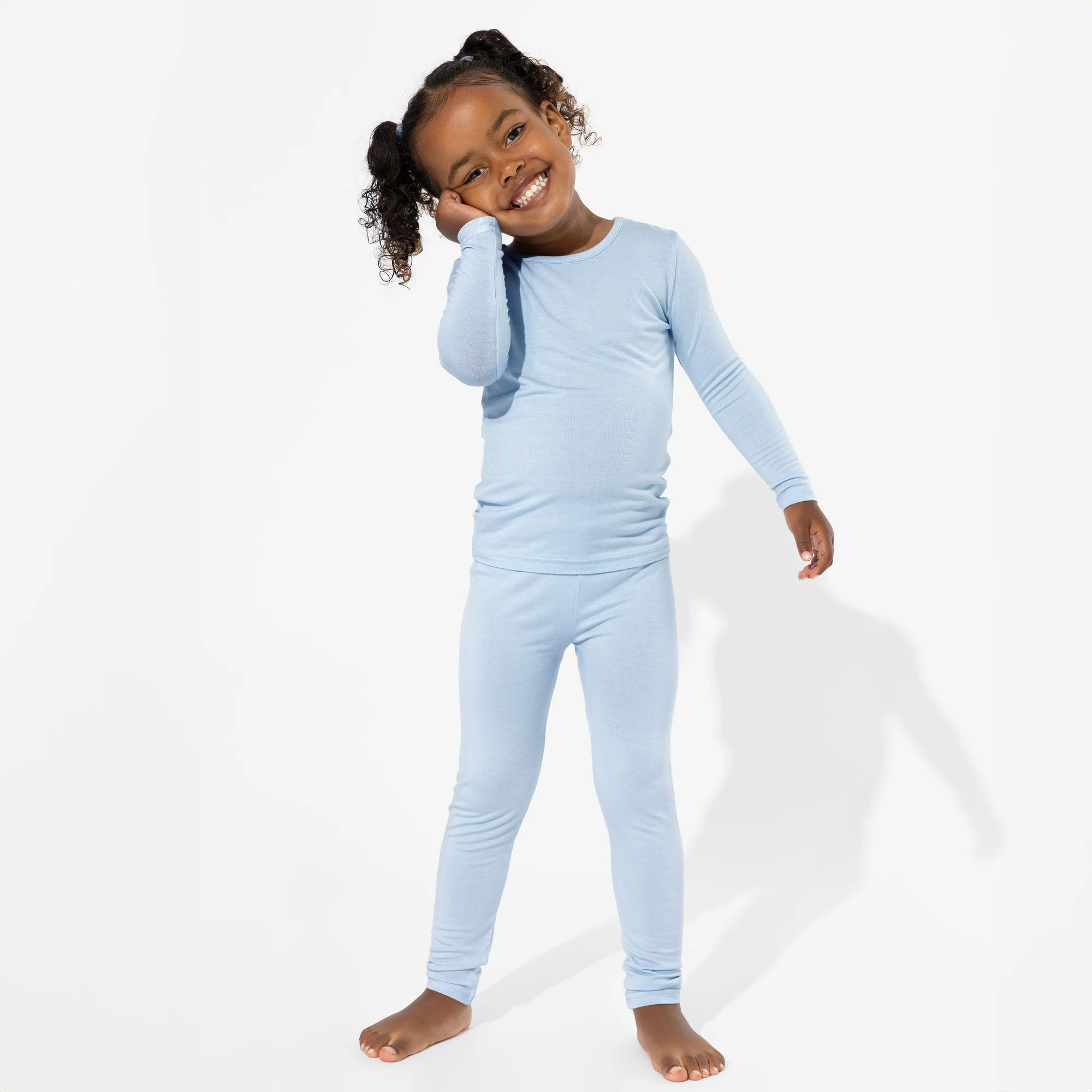 Sky Blue Bamboo Kids Pajamas | Bellabu Bear