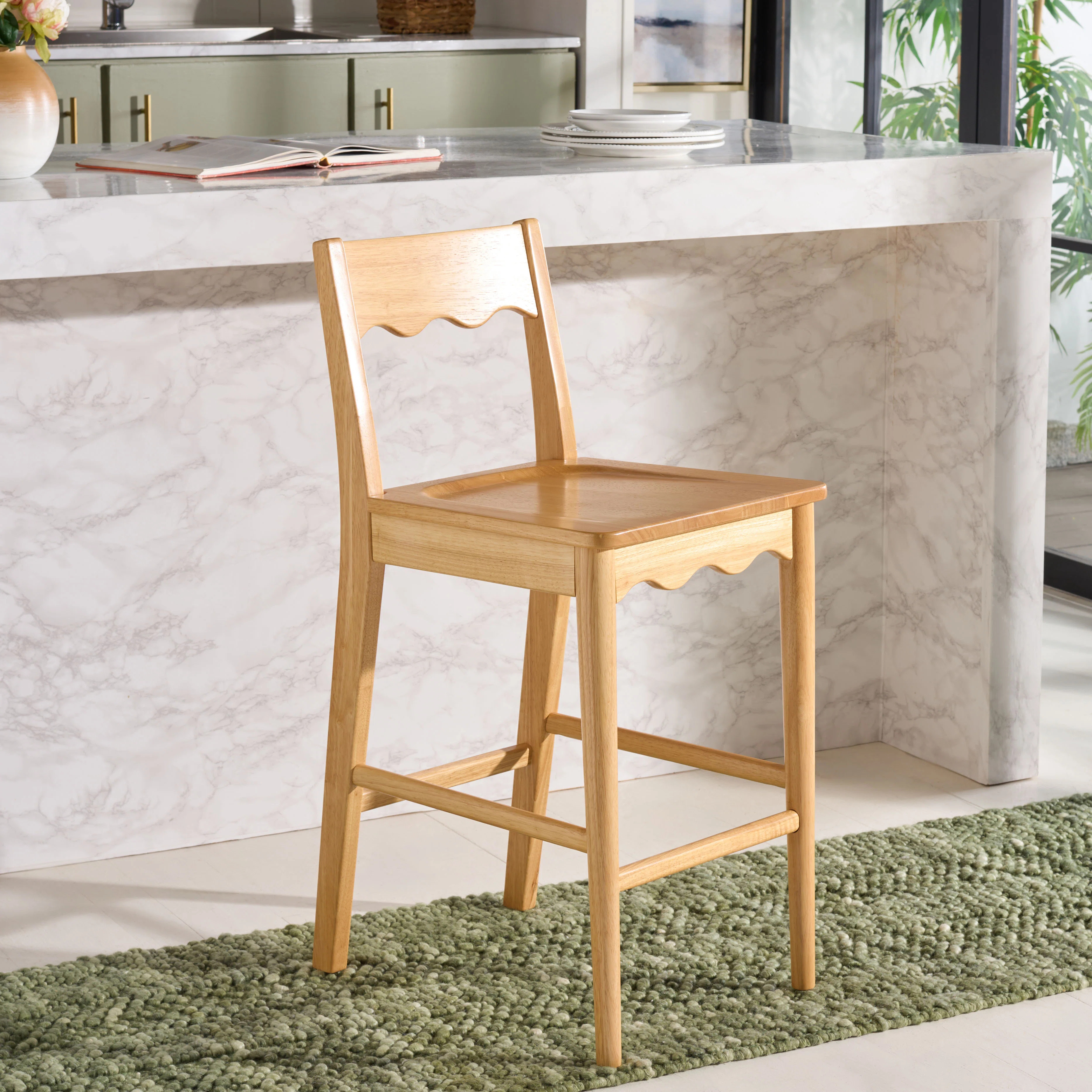 Rosetty Scallop Counter Stool | Wayfair North America