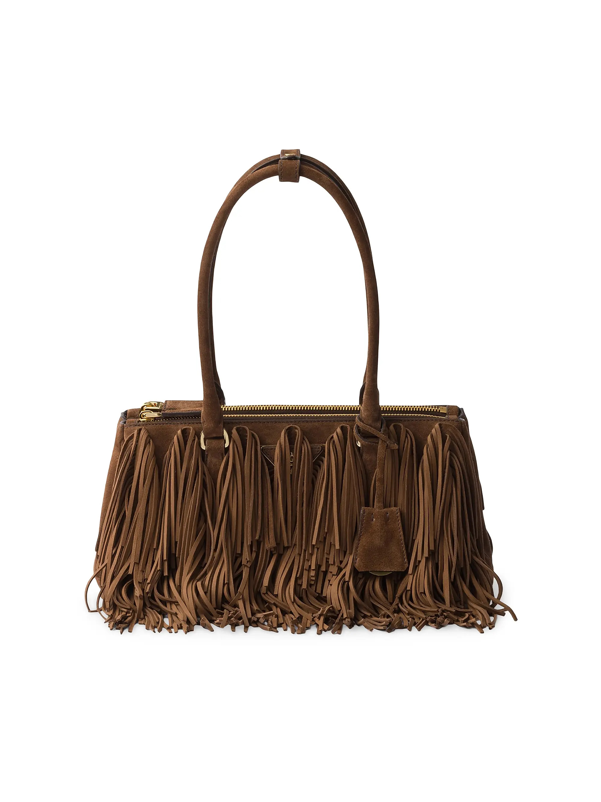 Galleria Medium Suede Top Handle Bag with Fringe | Saks Fifth Avenue