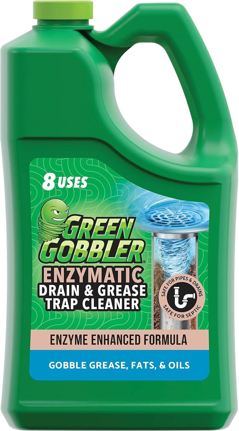 Green Gobbler Enzyme Drain Cleaner | Controls Foul Odors & Breaks Down Grease, Paper, Fat & Oil in Sewer Lines, Septic Tanks & Grease Traps | 1 Gallon | Amazon (US)
