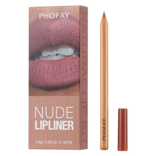 PHOFAY 12-Piece Lip Liner Set -Pro-Grade Precision, Skin-Loving Formula, Versatile Shades, Long-Wearing & Travel-Friendly (12 COLORS) | Amazon (US)