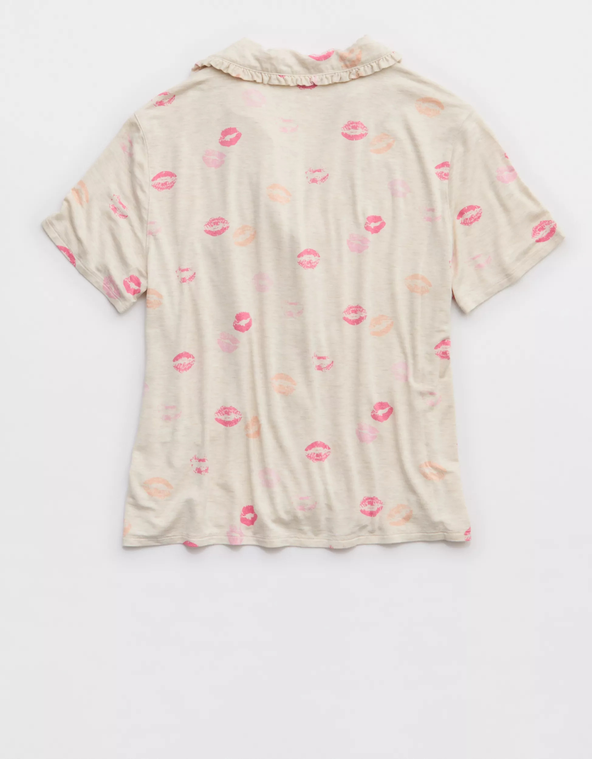 Aerie Real Soft® Ruffle Pajama Shirt | American Eagle Outfitters (US & CA)