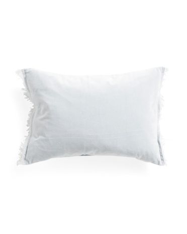 14x20 Feather Filled Washed Velvet Pillow | TJ Maxx
