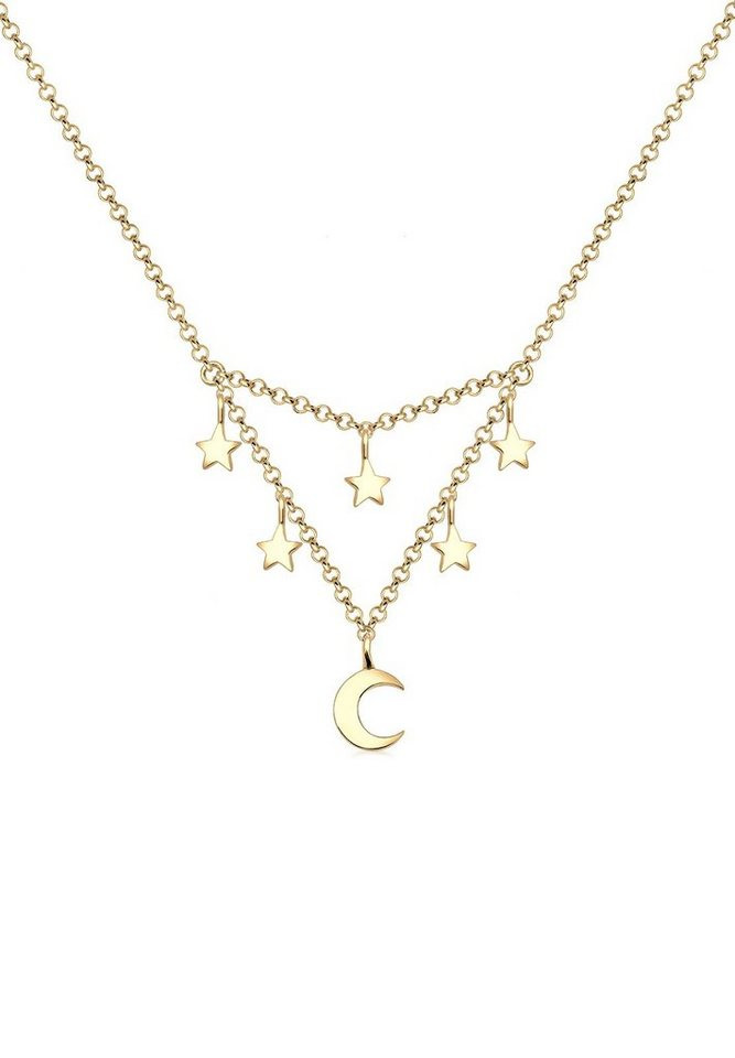 Elli Halskette »Halbmond Sterne Astro Trend 925 Sterling Silber« | OTTO DE
