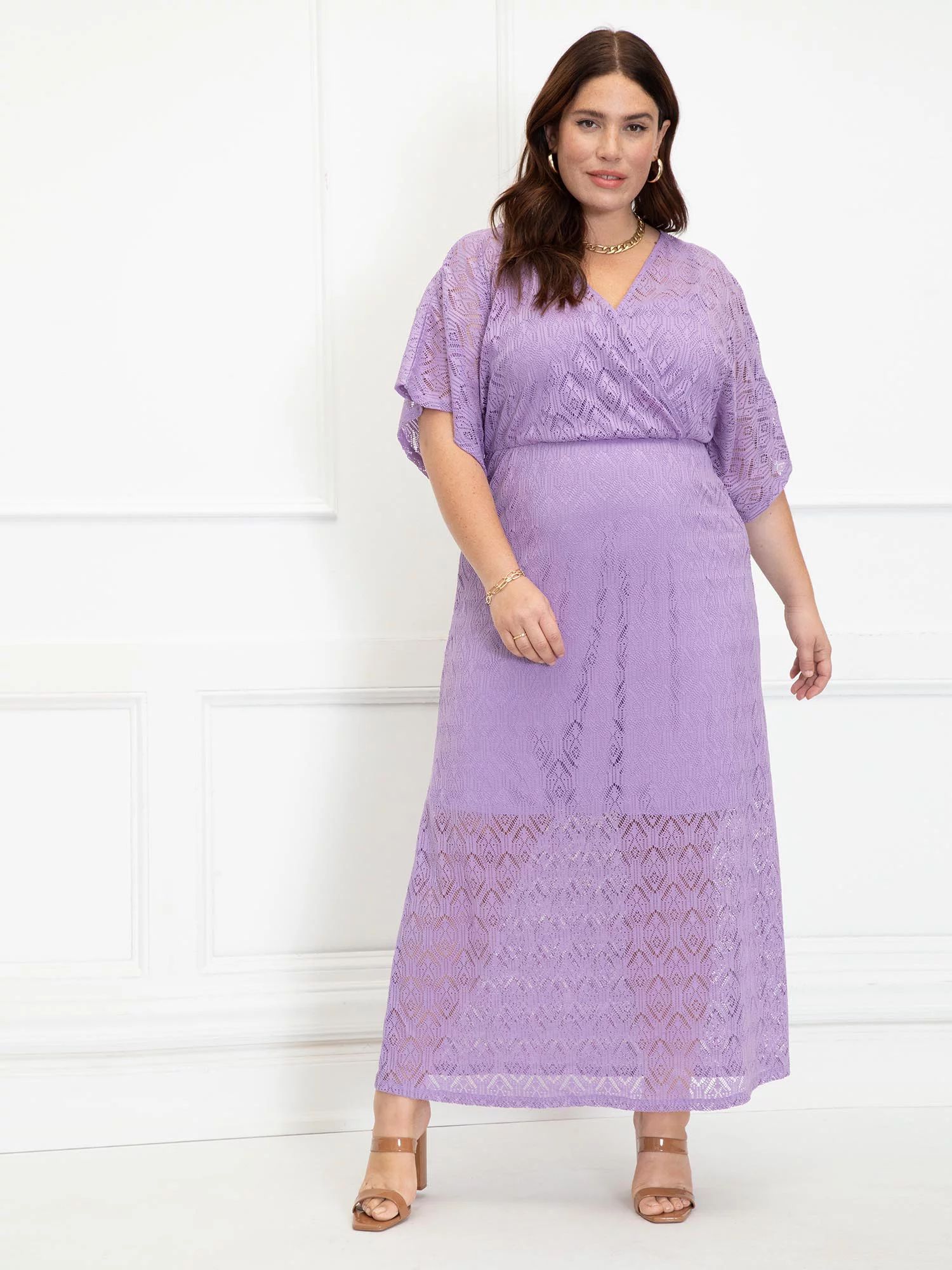 ELOQUII Elements Women's Plus Size Crochet Maxi Dress - Walmart.com | Walmart (US)