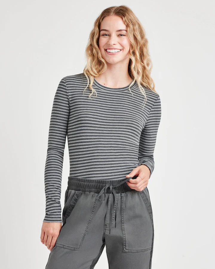 Ribbed Bamboo Long Sleeve Tee | Splendid