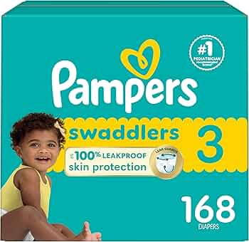 Pampers Baby Diapers - Swaddlers - Size 3, 168 Count, Ultra Absorbent Disposable Infant Diaper | Amazon (US)