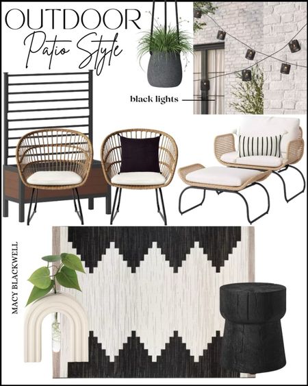 Patio furniture. Patio decor. Target home. Outdoor living. Outdoor rug. Planters. Outdoor chairs. String lights  

#LTKhome #LTKfamily #LTKSeasonal