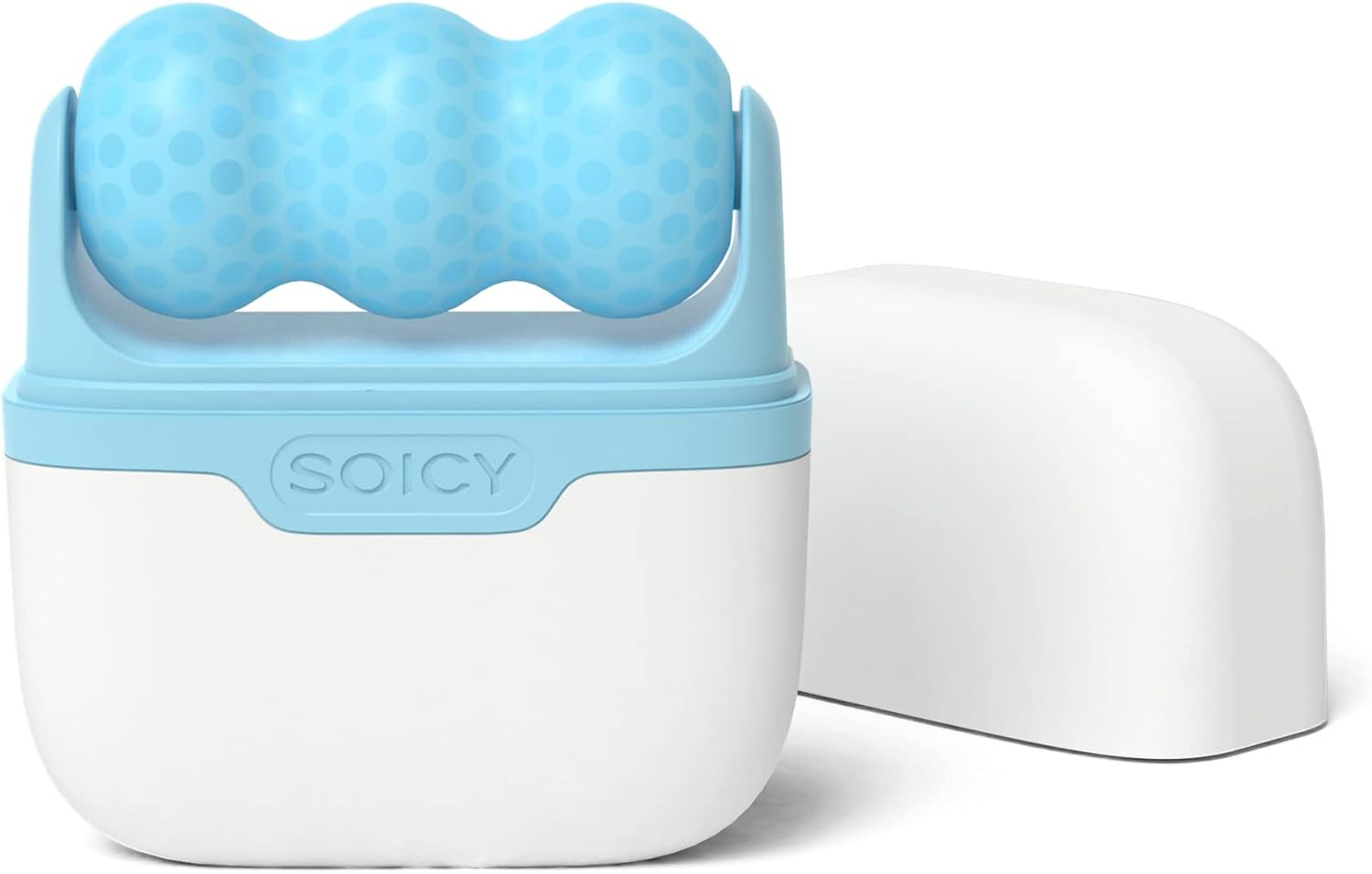 SOICY S30 Facial Ice Roller 2-in-1 Cold Massager Eye Cooling Roller with Plastic Cover, Blue | Amazon (US)