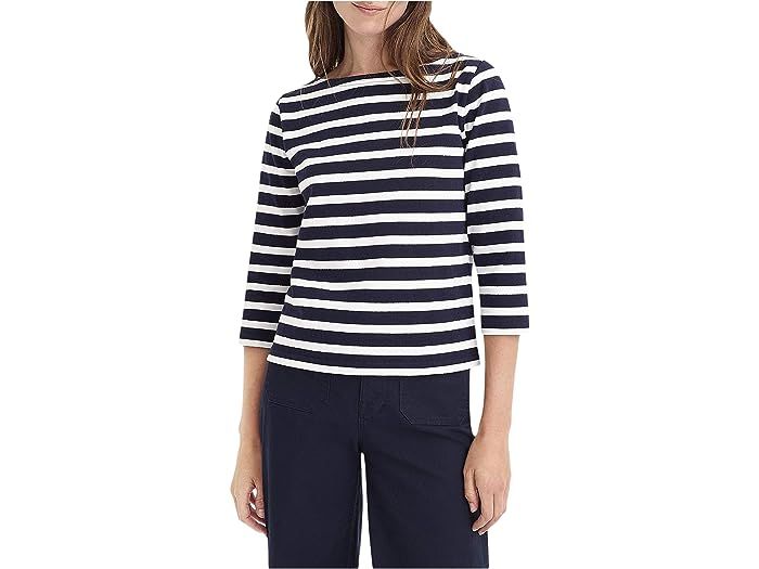 Structured Boatneck T-Shirt in Stripe | Zappos