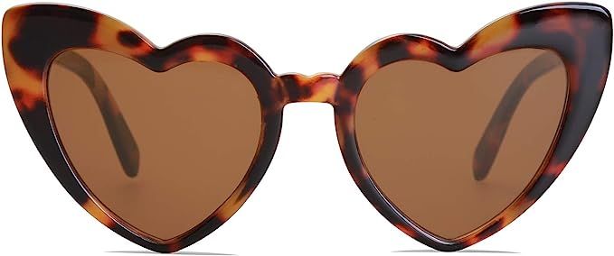 SOJOS Heart Shaped Sunglasses Clout Goggle Vintage Cat Eye Mod Style Retro Glasses Kurt Cobain SJ... | Amazon (US)