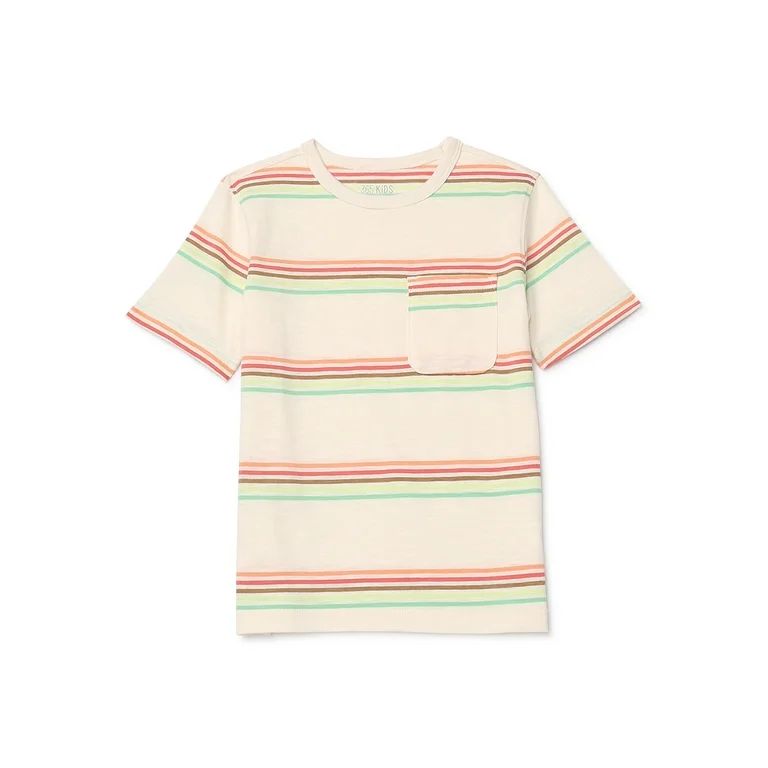 365 Kids from Garanimals Boys Mix and Match Stripe Pocket Tee with Short Sleeves, Sizes 4-10 | Walmart (US)