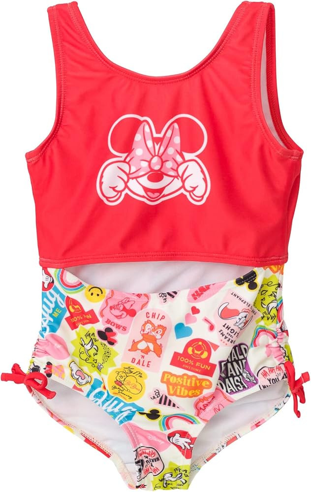 Disney Mickey Mouse Minnie Mouse Girls One Piece Bathing Suit Toddler to Little Kid | Amazon (US)