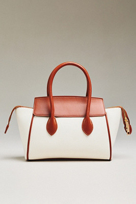 Canvas Foldover Satchel Tote Bag | Anthropologie (US)