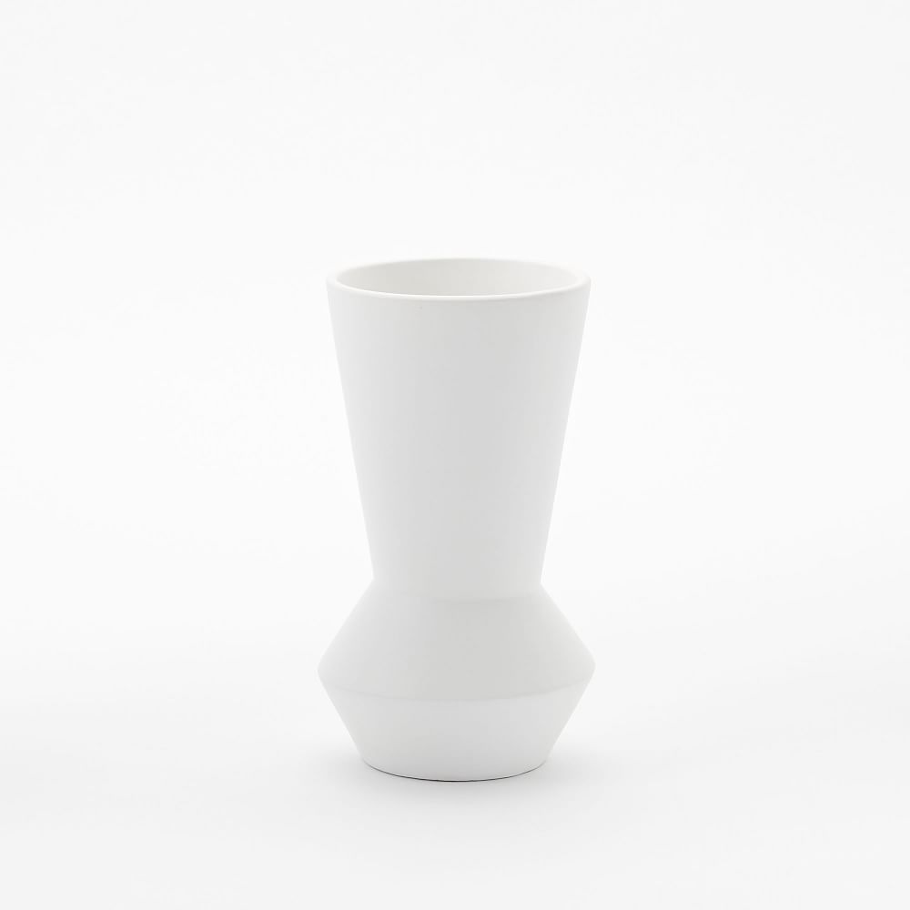 Totem Vase, 8", White | West Elm (US)