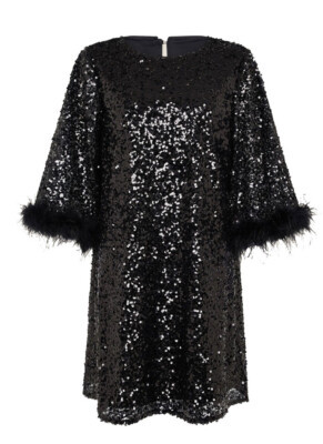 Monsoon Party Wedding  Fie Feather Sequin Tunic Dress Black Size UK 10 Stunning | eBay UK