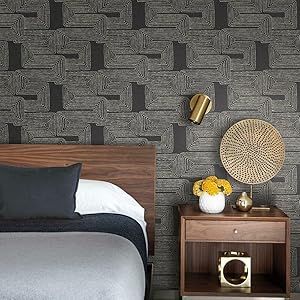 RoomMates RMK12216PL Nikki Chu Black and White Zulu Signature Peel and Stick Wallpaper | Amazon (US)