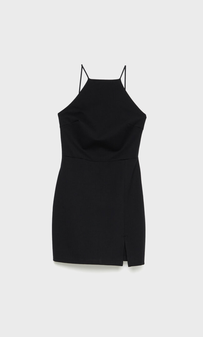 Robe courte à encolure américaine - Mode femme | Stradivarius France | Stradivarius (FR)
