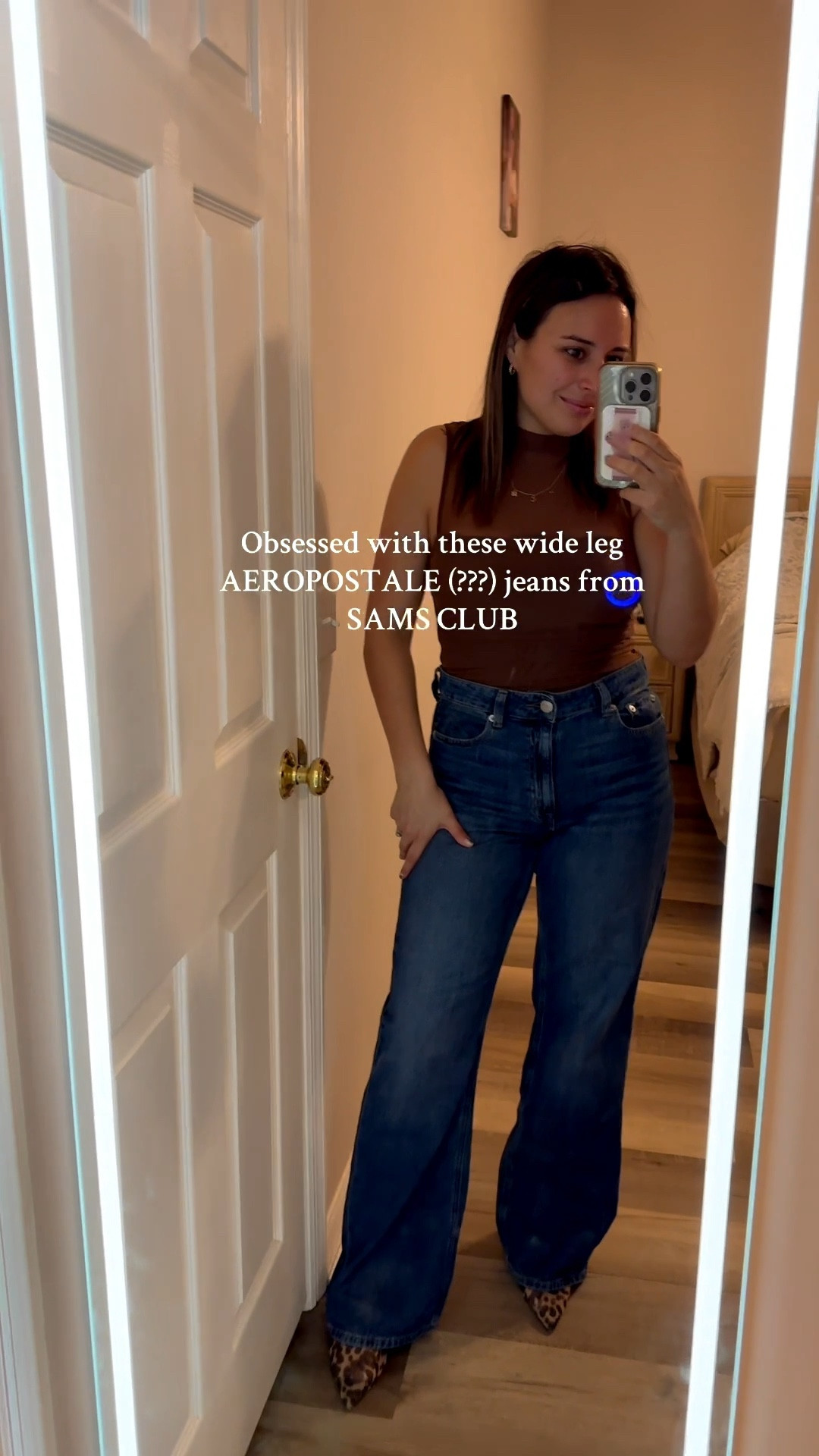 Millennial mom here screaming over AEROPOSTALE (??) jeans from SAMS CLUB. Love that for me. Bad angles but good vibes!! Paired with an Amazon shirt and Amazon kitten heels instead of a layered polo 😂🤪 IYKYK!! 

#LTKootd #LTKmomlife #LTKHoliday