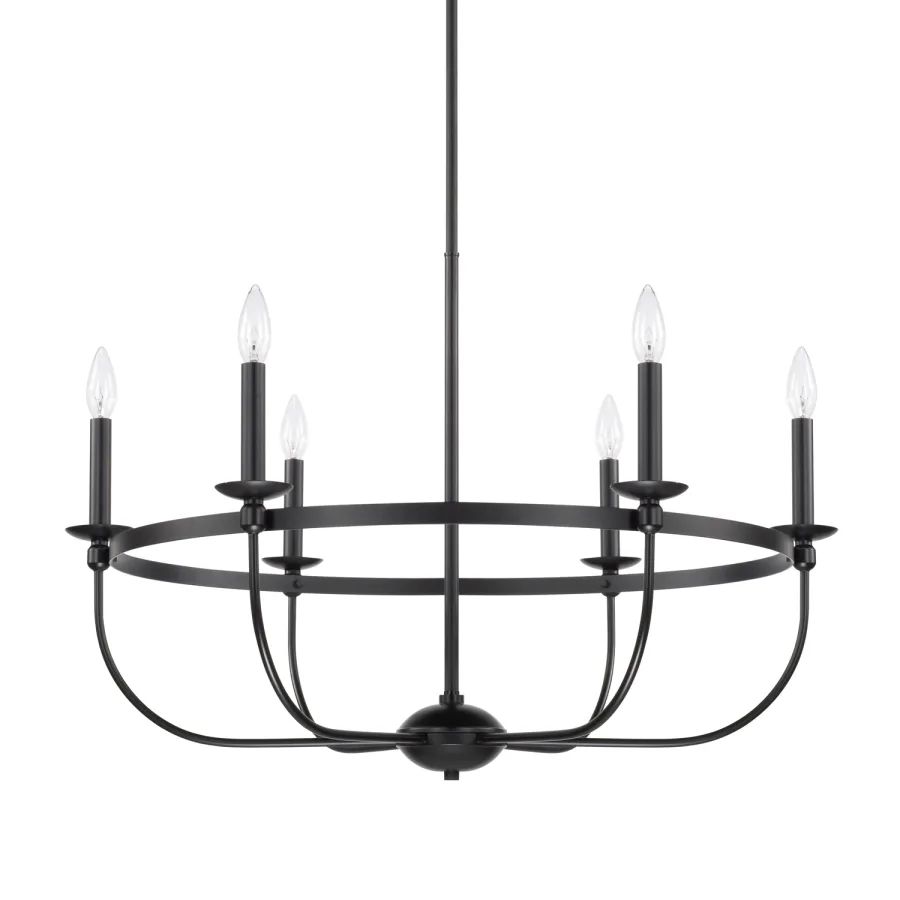 Capital Lighting Rylann 6 Light 30" Wide Chandelier | Build.com, Inc.