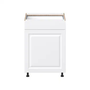 Project Source Cheyenne White 24-in W x 34.5-in H x 24.56-in D White 1-Drawer Base Ready To Assem... | Lowe's