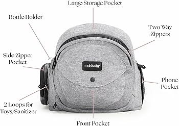 TushBaby The Only Safety Certified Hip Seat Baby Carrier - As Seen On Shark Tank-Adjustable, Mach... | Amazon (US)