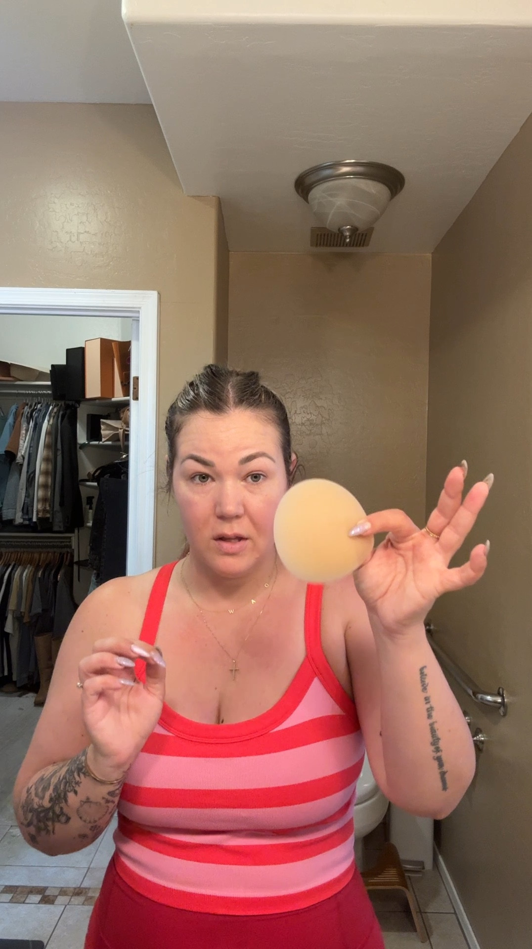 CAKES > pad inserts
How I loath those cheap pads. I choose my cakes for swimming, working out, dresses, tops. Anytime a pad is needed and isn’t sewn into the top, I chuck it out and use a cake! (I wear size OG as a DD)

#LTKSwim #LTKmomlife #LTKMidsize