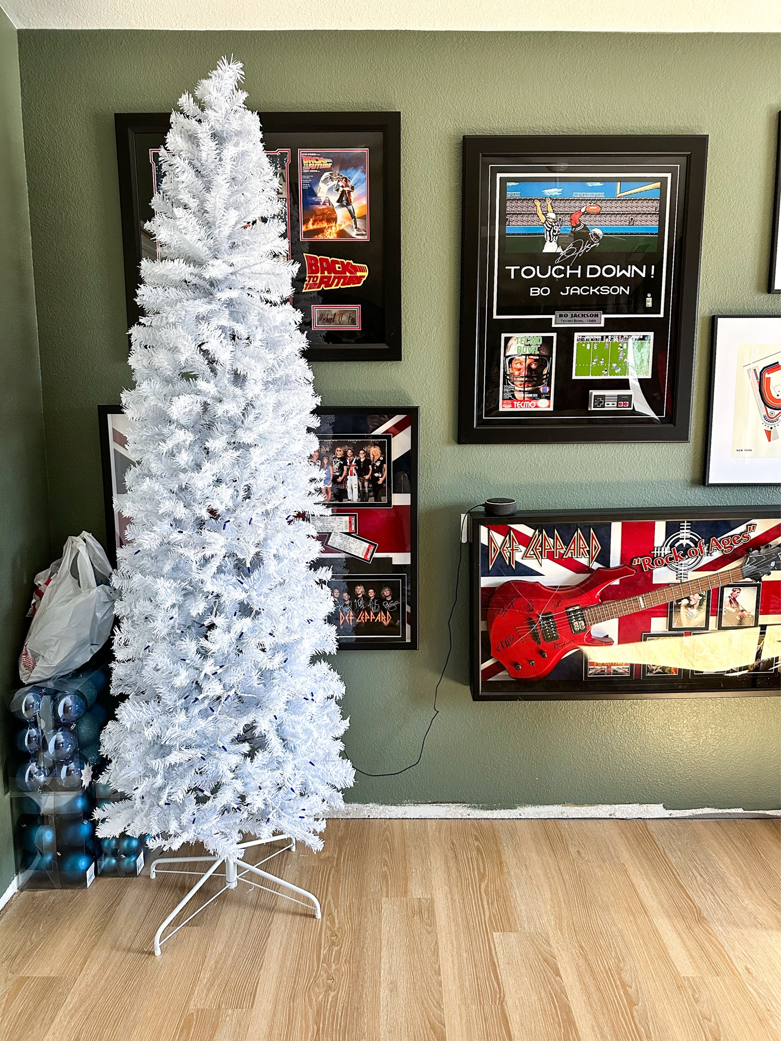 The prettiest slim white Christmas tree! But FYI it is NOT pre lit. It needs about 500 lights for a full look. 

Price is great and it really pops against the walls in my husbands office! Can you take a wild guess what the theme will be?? 

Also, maybe I can finally finish the trim in this space for him for Christmas 🙃

#LTKSeasonal #LTKHome #LTKHoliday
