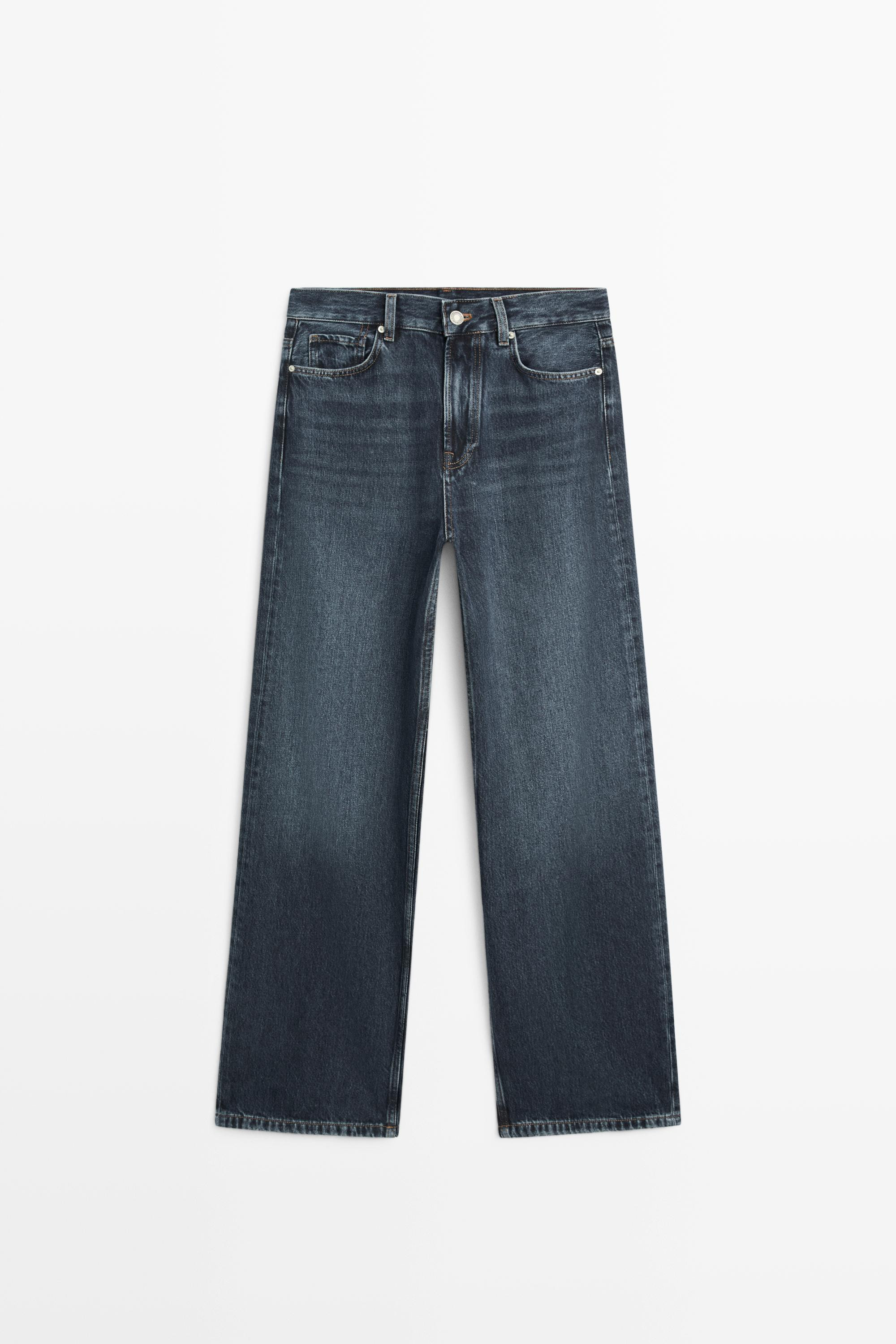 High-waist wide-leg jeans | Massimo Dutti UK