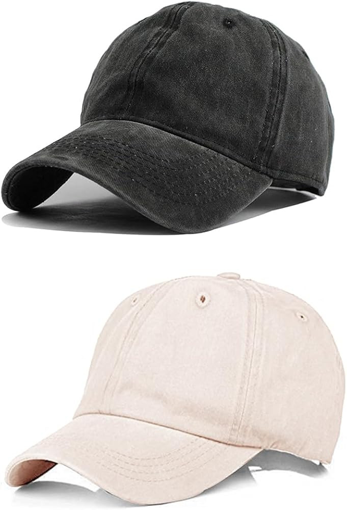 Unisex Vintage Washed Distressed Baseball-Cap Twill Adjustable Dad-Hat | Amazon (US)
